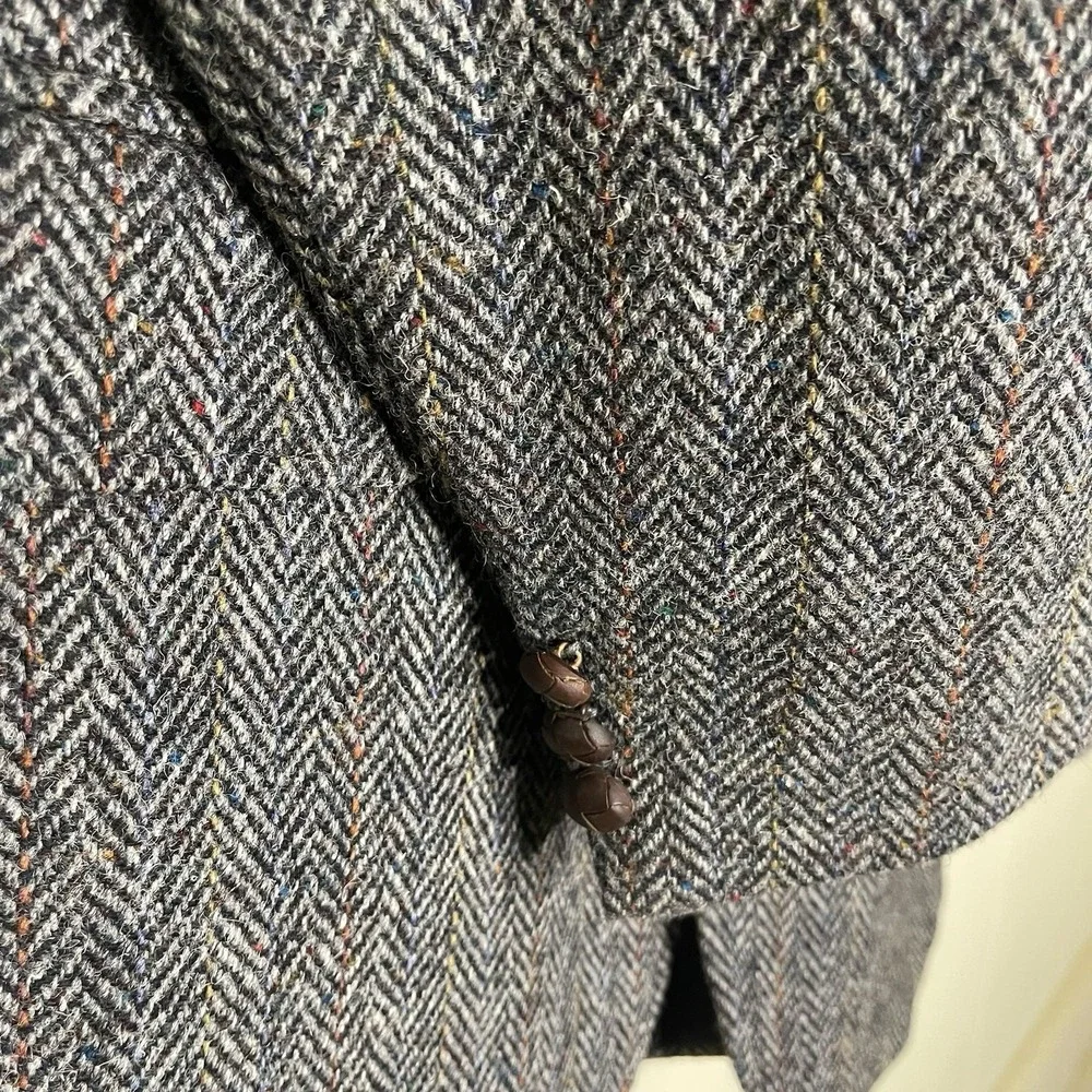 Vintage Tailor's Bench Harris Tweed Blazer 40-42R Wool‎ USA Made